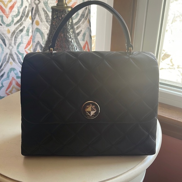 kate spade Bags Kate Spade Natalia Top Handle Satchel Black Poshmark